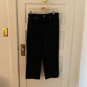 madewell slim wide-leg crop